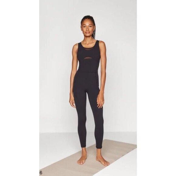 Athleta Salutation Novelty Mesh Bodysuit Size XS Black - Picture 8 of 14